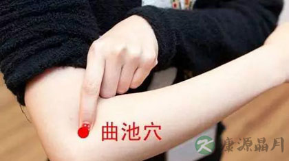 曲池穴的准确位置图