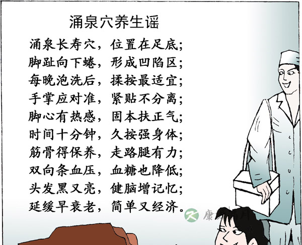 涌泉穴养生谣