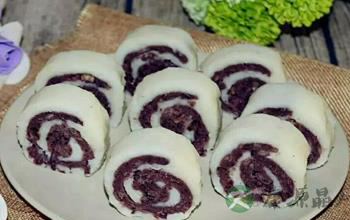 给孩子调理脾胃这样吃 自制山药红豆泥卷