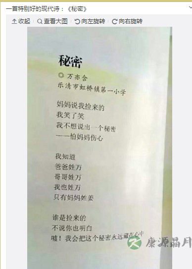 谁才是捡来的?小学生写诗爆红 妈妈哭晕在厕所