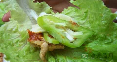 生菜怎么包肉
