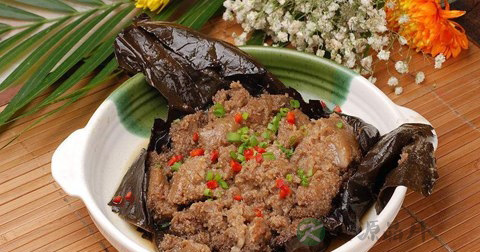 荷叶蒸肉什么时候放调料