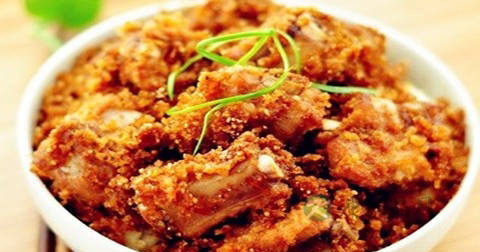 粉蒸排骨什么时候放调料