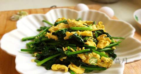做菠菜炒鸡蛋放什么调料