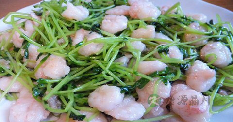 豆苗炒虾片什么时候放调料