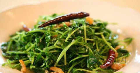 做豆苗炒虾片放什么调料