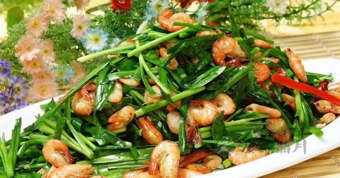 韭菜炒河虾的营养价值