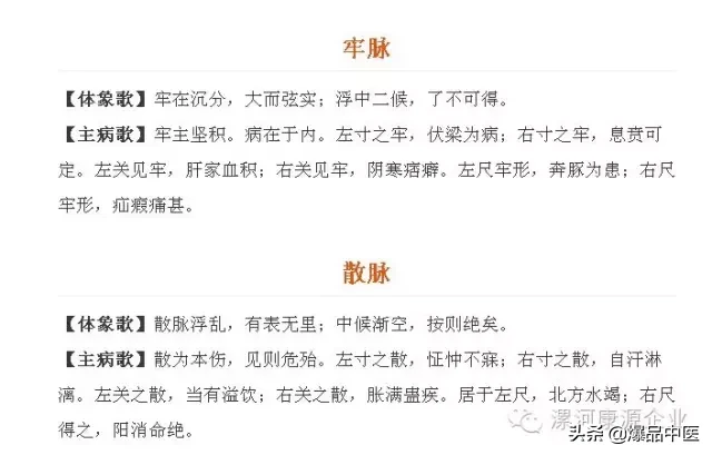 脉诊图画及脉歌,太珍贵了