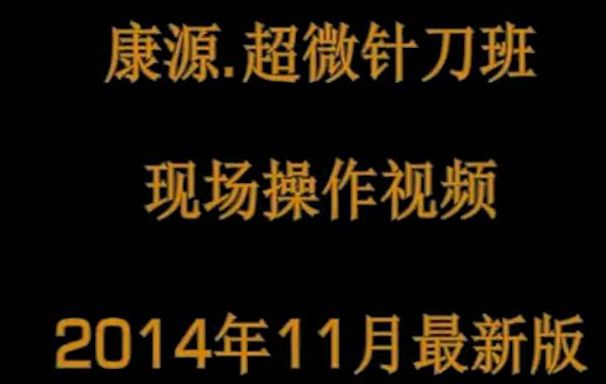 超微针刀：2014年11月现场 案例实操教学